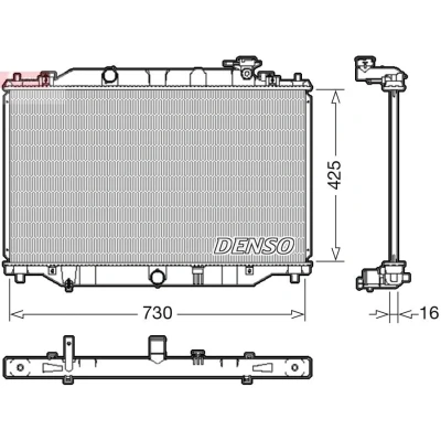 Kuva DENSO DRM44039 Jäähdytin 425 752 16