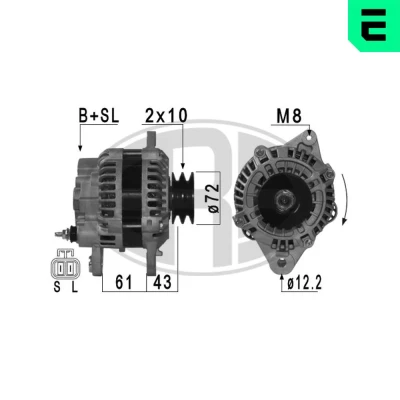 Kuva ERA 210950A Laturi 14V 120A MITSUBISHI: PAJERO 3