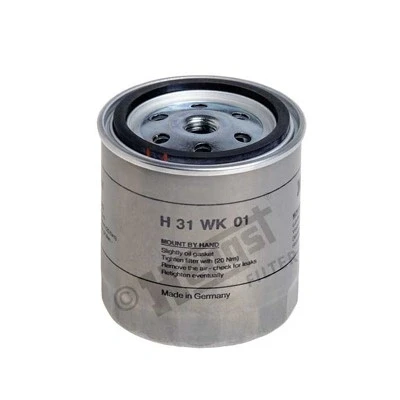 Kuva HENGST FILTER H31WK01 Polttoainesuodatin Ruuvattava suodatin MERCEDES BENZ: W123 Sedan, G sarja SUV, T2/LN1 Flatbed Kuorma auto/Alusta