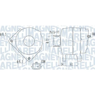 Kuva MAGNETI MARELLI 063732054010 Laturi 14V 110A RENAULT: Clio 3, III Grandtour