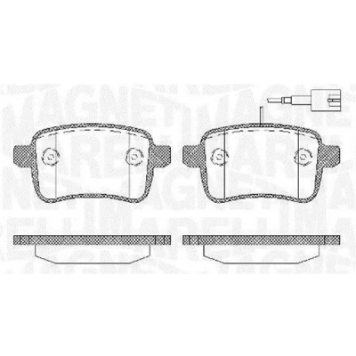 Kuva MAGNETI MARELLI 363916060129 Jarrupalat kulumisanturilla ALFA ROMEO: Giulietta Hatchback, Van