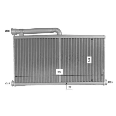 Kuva NRF 54206 Lämmityslaitteen Kenno Asennusmateriaalilla AUDI: A6 C6 Sedan, Avant