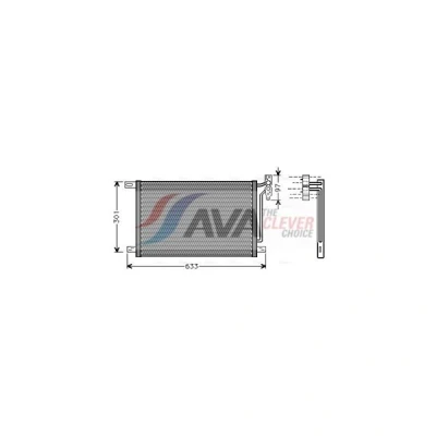 Kuva AVA COOLING SYSTEMS BW5215 Ilmastoinnin Lauhdutin ilman vedenerotinta 15,4mm 13,8mm Alumiini 540mm R134a