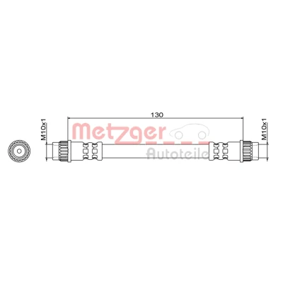 Kuva METZGER 4111837 Jarruletku Taka akseli, vasen, oikea 130