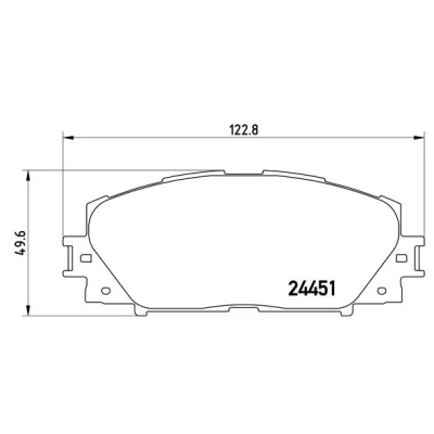 Kuva BREMBO P 83 106 Jarrupalat Ilman kulumisenilmaisinta tarvikkeita TOYOTA: Prius III Hatchback, Plus, IV Liftback, LEXUS: CT