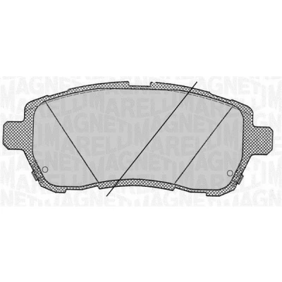 Kuva MAGNETI MARELLI 363916060818 Jarrupalat akustisella kulumavaroittimella FORD: FIESTA 6, 6 Van, MAZDA: 2 Hatchback, SUZUKI: SWIFT 4