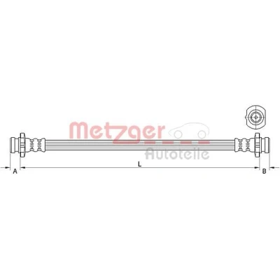 Kuva METZGER 4111583 Jarruletku Taka akseli, vasen, oikea, Sisempi 234 NISSAN: Qashqai 2, RENAULT: Kadjar
