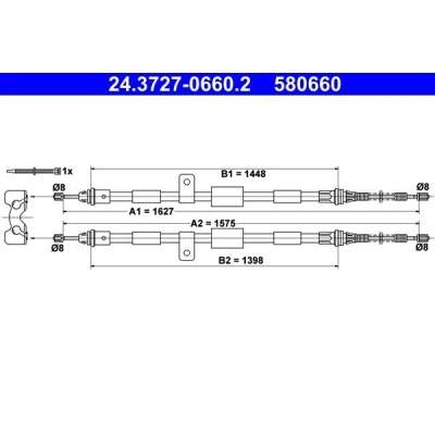 Kuva Vaijeri, käsijarru, Takana FORD FIESTA IV, Skåp/stor limousine, KA, KA Van, PUMA, STREET MAZDA 121 III OE 1018642, 1042338, 1077296
