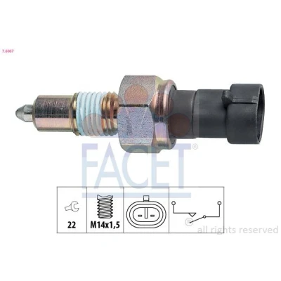 Kuva FACET 7.6067 Peruutusvalon Kytkin Made in Italy OE Equivalent ALFA ROMEO: 156 Sedan, Spider, OPEL: Combo D Van / Farmari