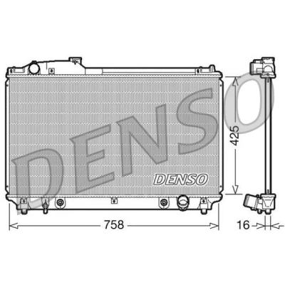 Kuva DENSO DRM51003 Jäähdytin Alumiini 425 758 16