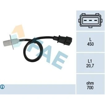 Kuva Kierroslukuanturi Fiat Cinquecento, Palio, Panda, Seicento / 600 OE 1803, 46445731, 7589729