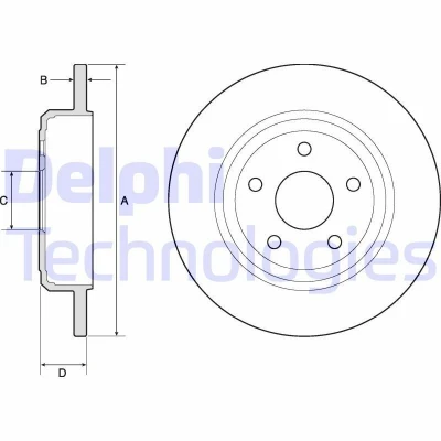 Kuva DELPHI BG4772C Jarrulevyt 330 14 5 täysi pinnoitettu käsittelemätön ilman pyöränlaakeria, ABS sensorirengasta JEEP: GRAND CHEROKEE 4
