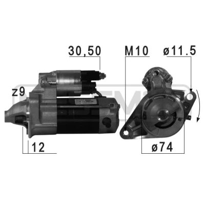 Kuva ERA 220759A Starttimoottori 12 1 9 TOYOTA: Yaris I Hatchback
