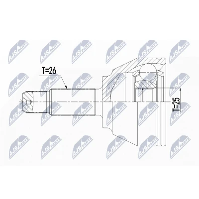 Kuva NTY NPZ BM 018 Vetonivel Etuakseli, vasen, oikea Thermoplast MINI: Countryman
