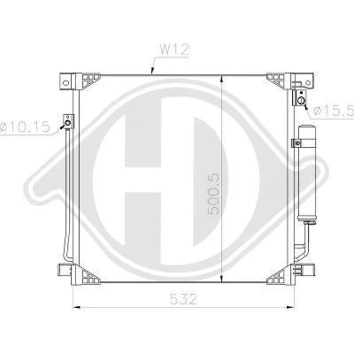 Kuva DIEDERICHS DCC1989 Ilmastoinnin Lauhdutin MITSUBISHI: L200 / Triton V Pick up