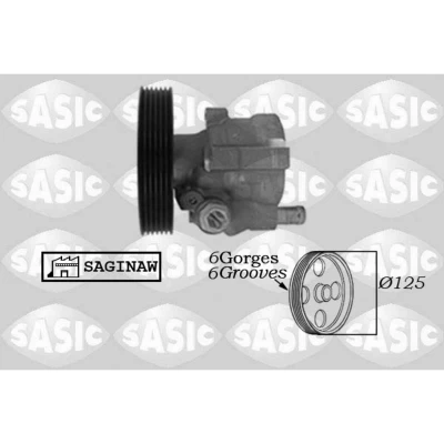 Kuva SASIC 7074012 Ohjaustehostimen Pumppu Hydraulinen 6 125mm OPEL: Vivaro A Combi, RENAULT: TRAFIC 2 Kasten