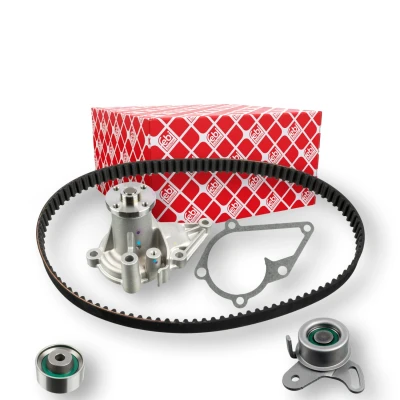 Kuva FEBI BILSTEIN 173745 Vesipumppu + Jakohihnasarja Vesipumpulla 105 22 Pyöristetyllä hammasprofiililla Metalli KIA: Cerato Hatchback, HYUNDAI: Getz