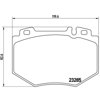 Kuva BREMBO P 50 048 Jarrupalat Kulumisenilmaisemelle Ilman tarvikkeita MERCEDES BENZ: S sarja Sedan