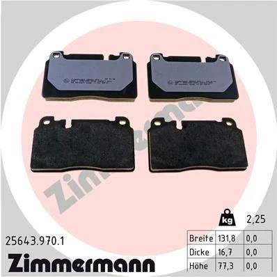 Kuva ZIMMERMANN 25643.970.1 Jarrupalat Kulumisenilmaisemelle Valokuva vastaa toimituslaajuutta AUDI: A6 C7 Avant, Q5, A7 Sportback, PORSCHE: Macan