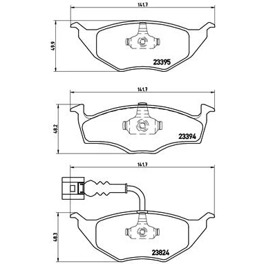Kuva BREMBO P 85 063 Jarrupalat Sis. kulumisenilmaisimen Ilman tarvikkeita AUDI: A2