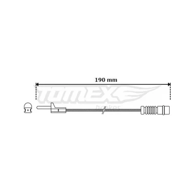 Kuva Jarrupalan kulumisen ilmaisin TOMEX Brakes TX 30 09
