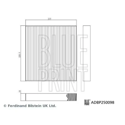 Kuva Suodatin, sisäilma BLUE PRINT ADBP250098