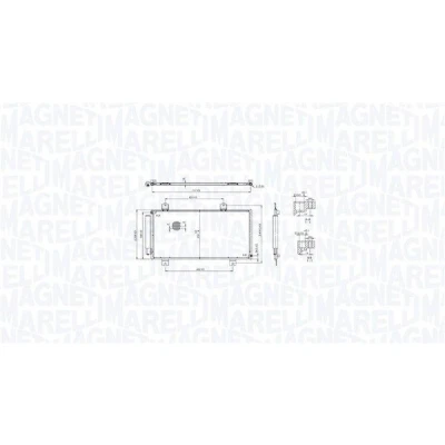 Kuva MAGNETI MARELLI 350203104100 Ilmastoinnin Lauhdutin Vedenerottimella 359 717 16