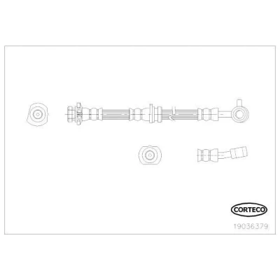 Kuva CORTECO 19036379 Jarruletku Etuakseli, oikea 640 NISSAN: Qashqai / Qashqai+2 I