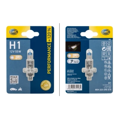 Kuva HELLA 8GH 223 498 018 Polttimo, ajovalo H1 12 55 FORD: MONDEO 4 Turnier, Focus 2 Kombi, VOLVO: XC90 I, V70
