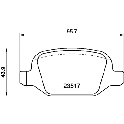 Kuva HELLA 8DB 355 009 361 Jarrupalat Ei kulumisenilmaisimelle Jarrusatulan ruuveilla Tarvikkeilla ALFA ROMEO: 147, 156 Sedan, GT, FIAT: Linea