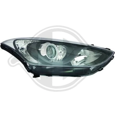 Kuva DIEDERICHS 6836082 Ajovaloumpio Oikea W5W, PY21W, H7/H7/H7 Kromi Valokorkeussäätimen moottorilla HYUNDAI: i30 II Farmari