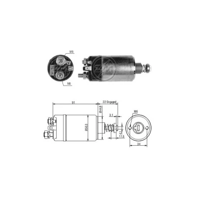 Kuva Magneettikytkin, käynnistin VOLVO 140, 140 Kombi, 164, 240, 240 340 360, 360 Sedan, 740, 760, P 121, 122 S AMAZON, 1800 OE
