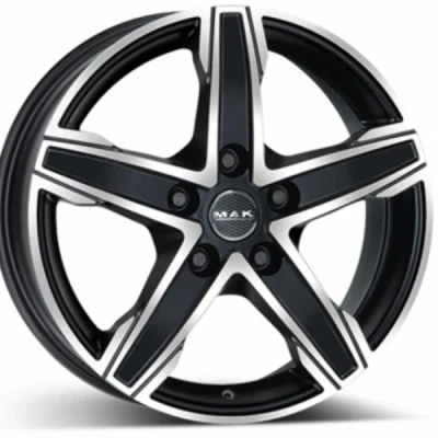 Kuva MAK King5 Matt Black Polished 6.5x16 5/130 ET55 B89.1