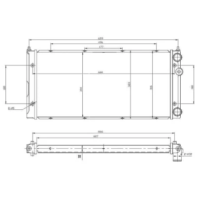 Kuva NRF 53960 Jäähdytin Alumiini 627 304 32 Jäähdytysrivat juotetut VOLKSWAGEN: Passat B3/B4 Variant