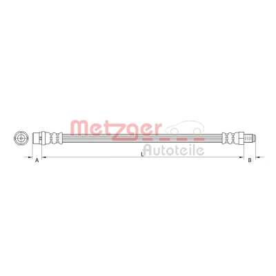 Kuva METZGER 4110277 Jarruletku 516 MERCEDES BENZ: Sprinter 3 T Bussi, 2 Van