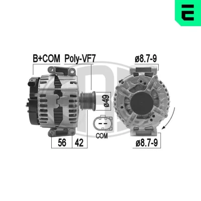 Kuva ERA 210960A Laturi 14V 180A MERCEDES BENZ: E sarja T modell, Sedan, CLS Coupe