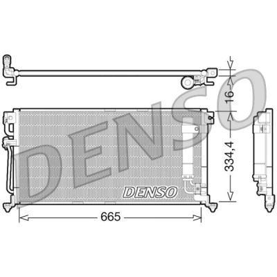 Kuva DENSO DCN45003 Ilmastoinnin Lauhdutin Vedenerottimella R134a MITSUBISHI: Lancer 7 Limousine