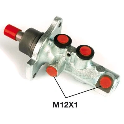Kuva BOSCH 0 986 480 856 Jarrupääsylinteri 2 25,4mm ilman jarrunestesäiliötä Valurauta M 12 x 1