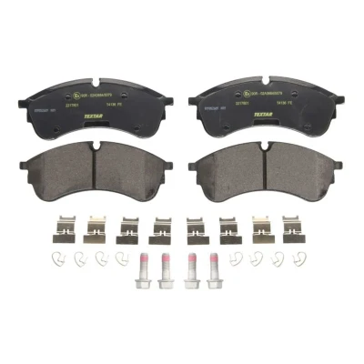 Kuva TEXTAR 2217801 Jarrupalat Kulumisenilmaisemelle Jarrusatulan ruuveilla Tarvikkeilla VOLKSWAGEN: Crafter Van, Bussi, MAN: TGE Umpikori
