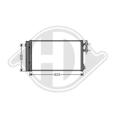 Kuva DIEDERICHS DCC1569 Ilmastoinnin Lauhdutin Vedenerottimella Climate BMW: 3 Sedan, Touring, Coupe