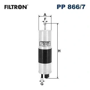 Kuva FILTRON PP 866/7 Polttoainesuodatin Letkusuodatin 8 11 VOLVO: V60 II, V90 II Farmari, V40 Hatchback