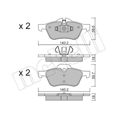 Kuva Jarrupalasarja, levyjarru METELLI 22 0555 0