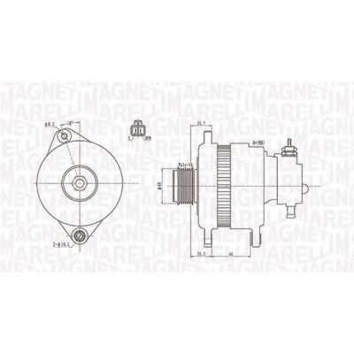 Kuva MAGNETI MARELLI 063731900010 Laturi 12V 110A OPEL: Astra H Caravan, Hatchback, Combo C Tour