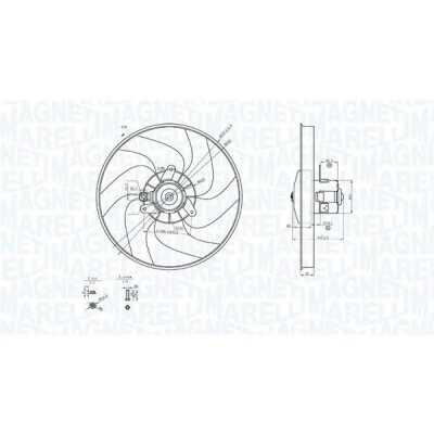 Kuva MAGNETI MARELLI 069422756010 Jäähdyttimen Tuuletin 337 12 84 PEUGEOT: 306 Sedan, CITROËN: Xsara Coupe