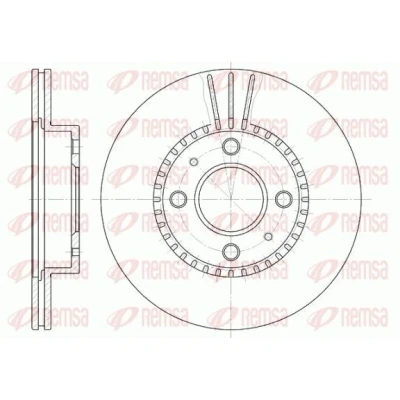 Kuva REMSA 6430.10 Jarrulevyt Etuakseli 247, 247 18 4 Tuuletettu NISSAN: ALMERA 1, 1 Hatchback