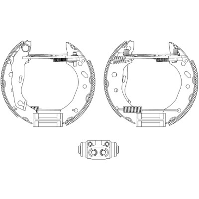 Kuva TEXTAR Shoe Kit Pro 84048800 Jarrukenkäsarja, Rumpujarru Pyörän jarrun sylinterillä, Säätöelementillä