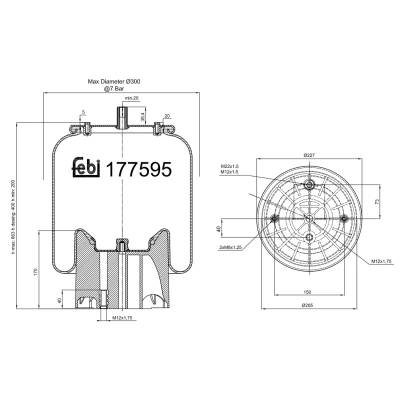 Kuva FEBI BILSTEIN 177595 Metallipalje, ilmajousitus