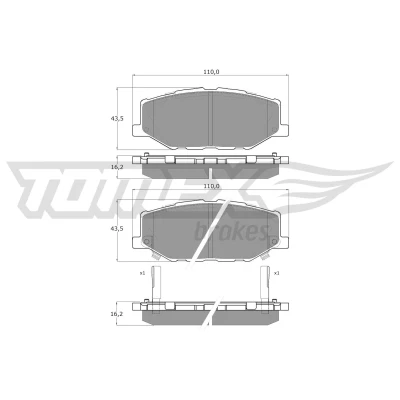 Kuva Jarrupalasarja, levyjarru TOMEX Brakes TX 60 56