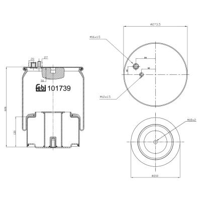 Kuva FEBI BILSTEIN 101739 Metallipalje, ilmajousitus
