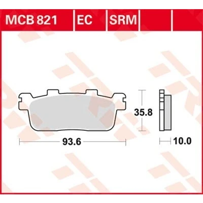 Kuva TRW Sinter Maxi Scooter MCB821SRM Jarrupalat